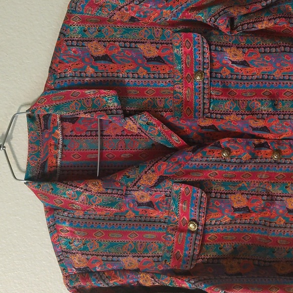 Vintage Women's Short Sleeve Blouse - Picture 3 of 6